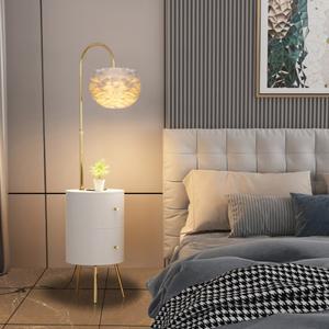 침실 무드등 스마트 조명 무선충전 램프 서랍 협탁 리모컨 플로어 깃털 2단 usb