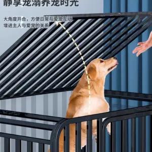 철장강아지집 대형 케이지 이동식 강아지집 고양이 블랙