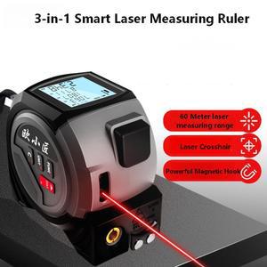 다기능 측정기 휴대용 거리측정기 십자선 전자 내장형 자 강철 줄자 60미터