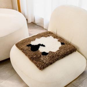 사무실 사각방석 쿠션 양러그 벨벳 미끄럼방지 푹신한 쇼파 인테리어 큰방석 러그 양모방석