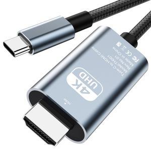 HDMI 어댑터 USB C타입 MHL 케이블 땋은 4K HD 비디오 컨버터 프로젝터 모니터 TV 용 HDTV 코드 호환 hp 호