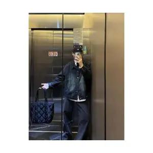 키체샵 남성 청자켓 빈티지 워싱 슬림핏 차이나 도톰 데님 재킷 가을 스트리트 HO3