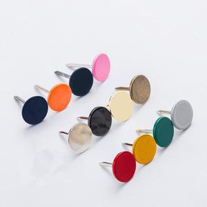 컬러 장식 압정 소파 스터드 플랫 라운드 헤드 네일 핀  가구 하드웨어  100pc