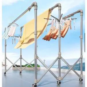 대형 이불 건조대 접이식 와이드 접이식 스텐 행거 이동식 1.8M