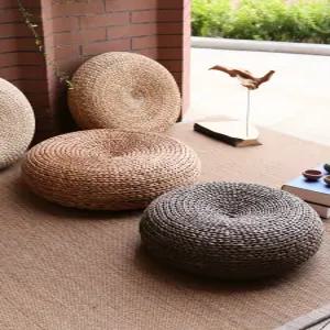 등나무 좌방석 다용도 요가 좌선 두꺼운 명상 다다미