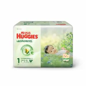 하기스 2025 네이처메이드 공용 1단계 밴드형/신생아용 66매, 1팩