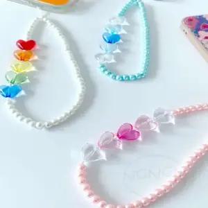 하트비즈 진주 스트랩 키트 3종 택1 폰케이스꾸미기 폰줄만들기 핸드폰스트랩 진주목걸이DIY 진주악세사리D