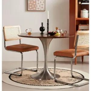 빈티지 원목 원형 테이블 북유럽 의자 탁자 다이닝 우드