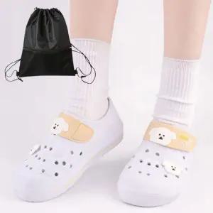 귀여운 퍼피 학교 실내화 베이지 1P 주머니 세트 초등 yuG4+2tlV