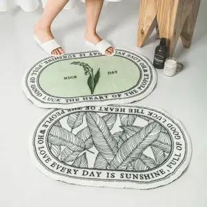 트로피컬 리프 미니 러그 현관 욕실 인테리어 발매트 zcp2+3TyL