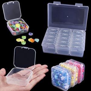 12/15/30피스 보석 상자 내구성 투명 5.5cm 정사각형 방수 방진 가정용 패키지 보관 케이스 컨테이너 ZYF