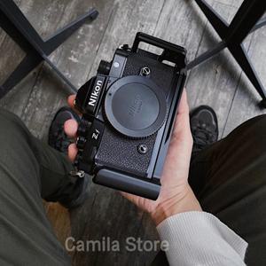 올메탈 L 타입 탈착식 브래킷 삼각대 미끄럼 방지 볼 헤드 퀵릴리즈 플레이트 베이스 그립 핸들 니콘 ZF 아