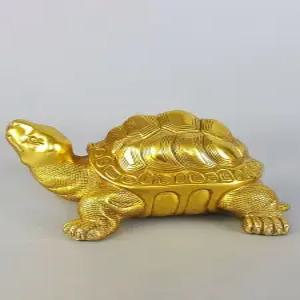 도금 황동 거북이 장식 십장생 도금거북이 행운을부르는 선물 풍수 인테리어 도금소품 장수상징