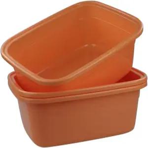 Qskeley 3팩 18쿼트 대형 플라스틱 세척 대야 접시 팬