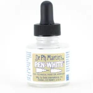 닥터 마틴 펜-화이트 잉크 병 1.0온스 흰색 1병