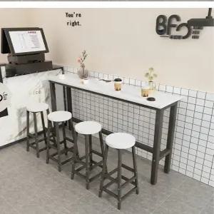 바테이블 원목 스탠딩 원형 홈바 카페용 창가 조리대 거실 슬림 높은 테이블