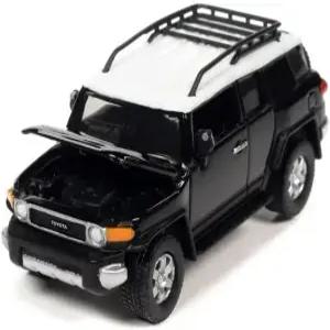 2007 FJ 크루저 블랙 다이아몬드와 화이트 탑 및 루프랙 클래식 골드 컬렉션 시리즈 한정판 1/64