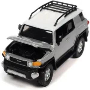 2007 FJ 크루저 티타늄 실버 메탈릭 화이트 탑 및 루프랙 클래식 골드 컬렉션 시리즈 한정판 1/64