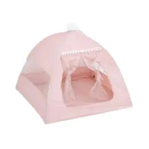 [UBA]반려동물 원터치텐트 핑크 라지 방석미포함