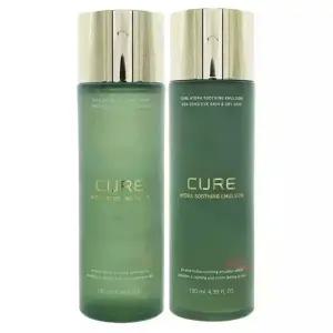 스킨케어 김정문알로에 큐어 하이드라 수딩 토너 윤기 생기 보습 에멀젼 각 130ml