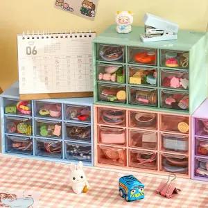 파스텔 미니 서랍함 쌓아쓰는 서랍 약통 정리함 약 서랍장 머리끈 머리핀 포토카드 보관함 탕비실 다꾸