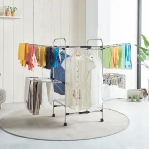 이불빨래건조대 이동식 2단/튼튼한 베란다 빨랫대 OAf4+6LuH