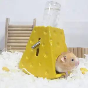 디피 조절식 물병 홀더 125ML 시리아 햄스터 넓은 바닥 스탠드 낙하 방지 마우스용 세라믹 치즈 물