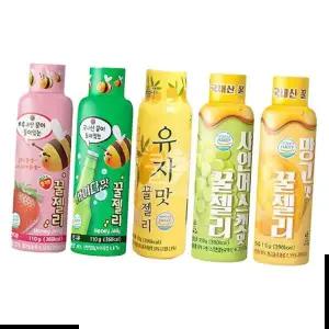 꿀젤리시리즈 꿀젤리 (딸기+사이다+유자+샤인+망고) 5종세트