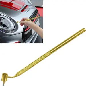 파인 라인 페인트 펜 0.5mm 유체 라이터 도구 디테일 터치업 페인팅 골드 팁 황동 구조 왁스 어플리케이터