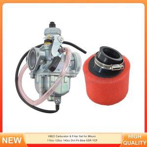 Mikuni 110cc 125cc 먼지 핏 바이크 SSR YCF용 VM22 기화기 및 필터 세트
