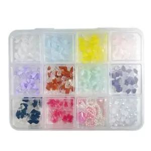 진주리본네일파츠 진주하트스톤 꾸미기 악세서리 YAL8+6ykJ