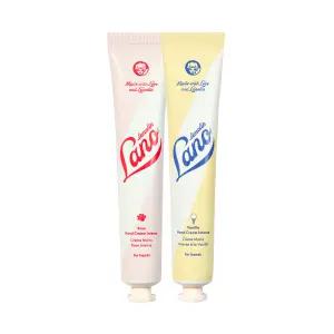 라놀립스 핸드 크림 듀오 로즈 바닐라 건조한 피부 갈라진 손 및 큐티클을 위한 수분 공급 보습 2 x