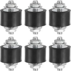 파티킬 15x15mm 고무 스터드 충격 흡수기 6개의 M6 아이솔레이터 장착 차고 모터 공기 압축기 엔진(VV