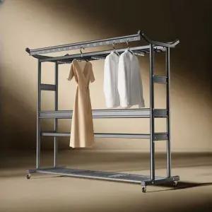 옥상 빨래건조대 대형 이동식 스탠드형 옷걸이 행거