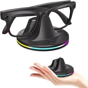 메타 레이밴 스마트 글래스와 호환되는 올인원 충전 도크 웨이퍼러 헤드라이너 스카이러 여행 준비용 LED