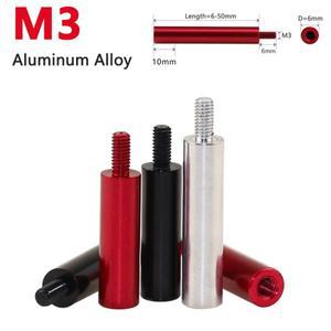 M3 알루미늄 스터드 라운드 스탠드오프 스페이서  수-암 절연 컬럼 커플링 로드 나사 볼트  DIY 드론 양극