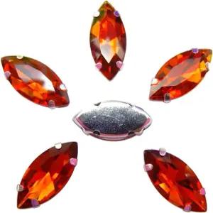 퀸박스 50PCS 4x8mm 반짝이는 3D 타원형 유리 라인스톤 플랫 백 젬 글리터 다이아몬드 크리스탈 스톤 DIY