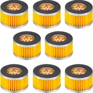 8개 공기 압축기 교체 필터 요소 2.6 x 1.6 인치 피스톤식 흡입지