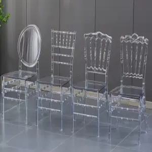 웨딩홀 다이닝체어 업소용 투명 가죽 레스토랑 벤치 디자인 연회 플라스틱 스테인리스의자