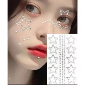 얼굴 파츠 추천 페이스 타투 꾸안꾸 워터밤 스티커 문 uSm6+6lXm