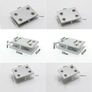 알루미늄 유리 클램프 180도 선반 지원 브래킷 클립 DIY 하드웨어 2 ~ 20mm 두께 보드 아크릴
