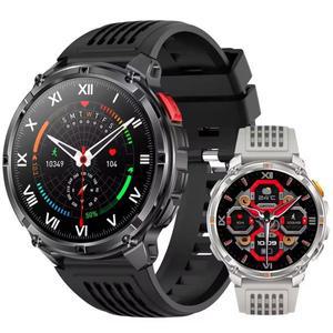 남성용 HT33 스마트워치 1.7인치 LED 손전등 BT 통화 야외 스포츠 나침반 건강 모니터링 1100mAh 대용량 배