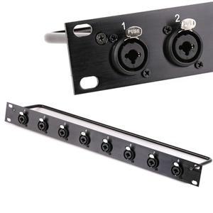 8/12/16 포트 16포트 D 홀 타입 XLR 스피콘 캐논호환 카론 플러그 랙 플레이트 패치 패널 1U 2U 19인치 오