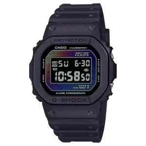 Casio New G-Shock DW5600RW-1 Rainbow Brick W모든 패턴 다이얼 디지털 블랙 시계 [세금포함] [정품] 손목