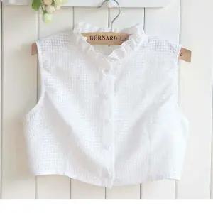 여성 프릴카라 차이나넥 케이프 페이크 카라 이너카라