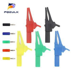 헤비 듀티 악어 클립 맥세이프 구리 클램프 멀티미터  4mm 바나나 소켓  32A  1000V  5 개