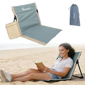 홀더가 있는 버빈스 초대형 접이식 캠핑 초경량 캐리백이 하이킹 블루 수영장 라이트 의자 휴대용 여행용 잔디밭 비치 일광욕 의자
