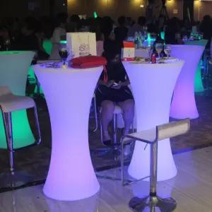 야외 정원 루프탑 카페 조립식 의자 LED 야외용 테이블