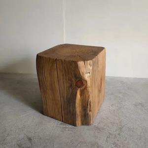 통나무 의자 카페 원목 40cm 30X30 색깔 나무 협탁 식탁 받침대 우드 거실 테이블 높은 그루터기 스툴 벤치 오래