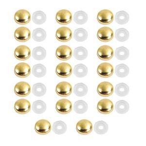 y1ud 20피스 장식 거울 고정 나사 플라스틱 와셔 플랫 캡 커버